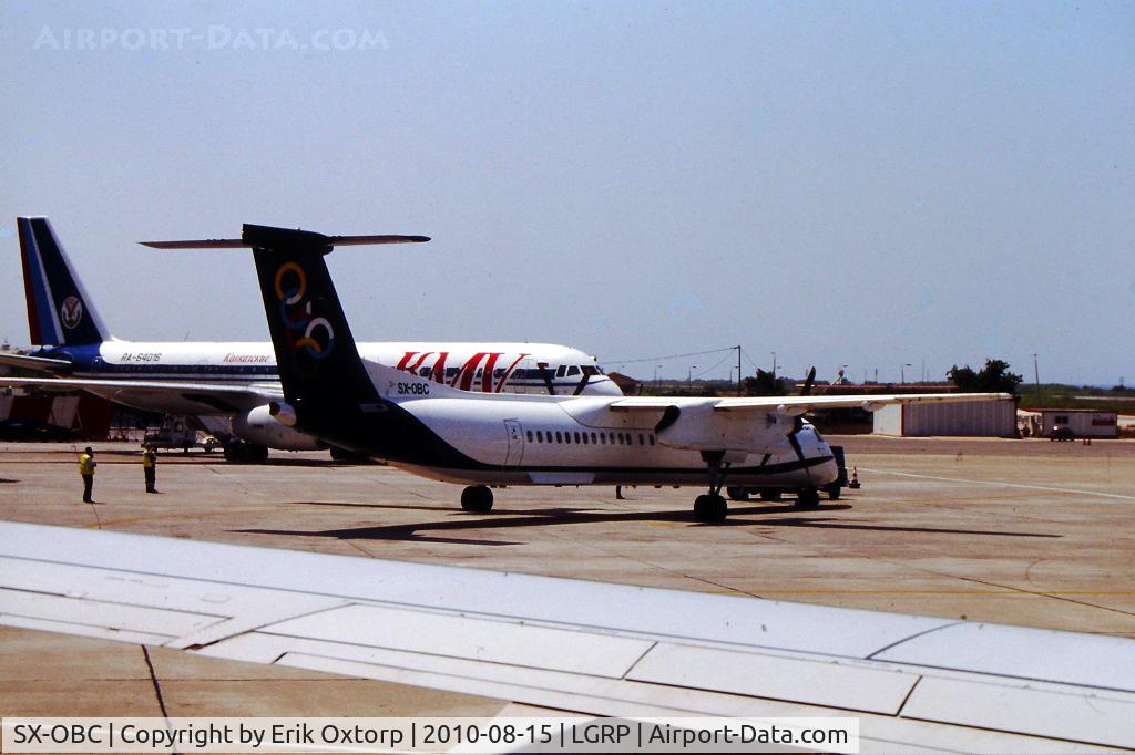 SX-OBC, 2009 De Havilland Canada DHC-8-402Q Dash 8 C/N 4276, SX-OBC in RHO