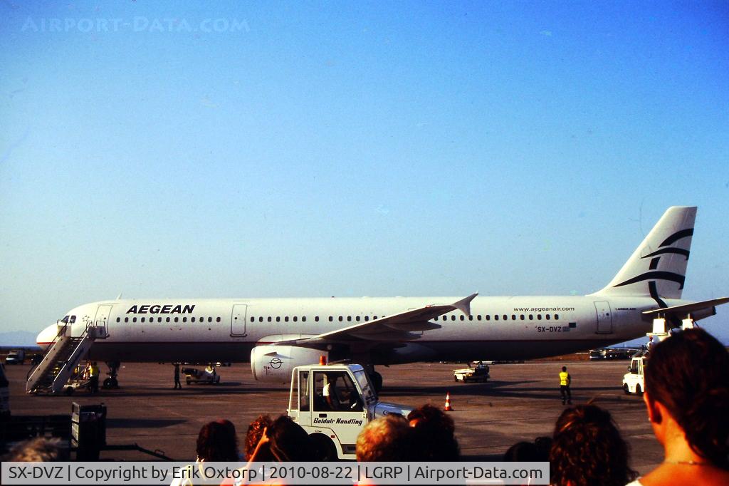 SX-DVZ, 2009 Airbus A321-231 C/N 3820, SX-DVZ in RHO
