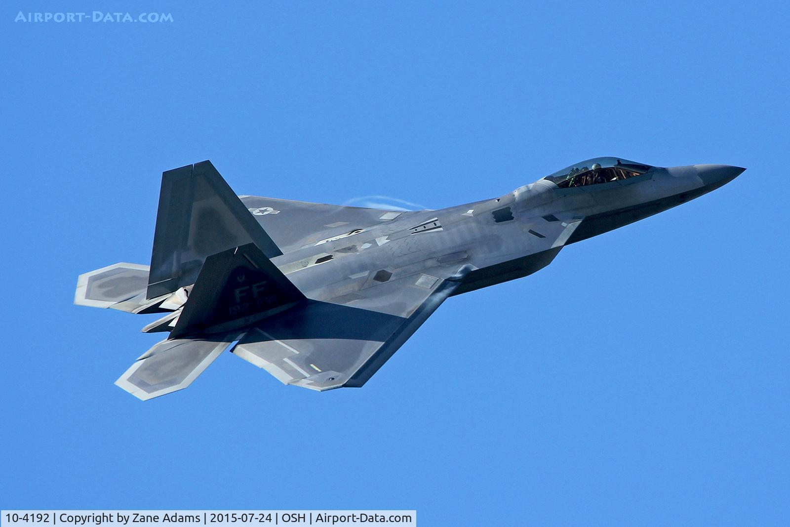 10-4192, 2010 Lockheed Martin F-22A Raptor C/N 4192, 2015 EAA AirVenture - Oshkosh, Wisconsin