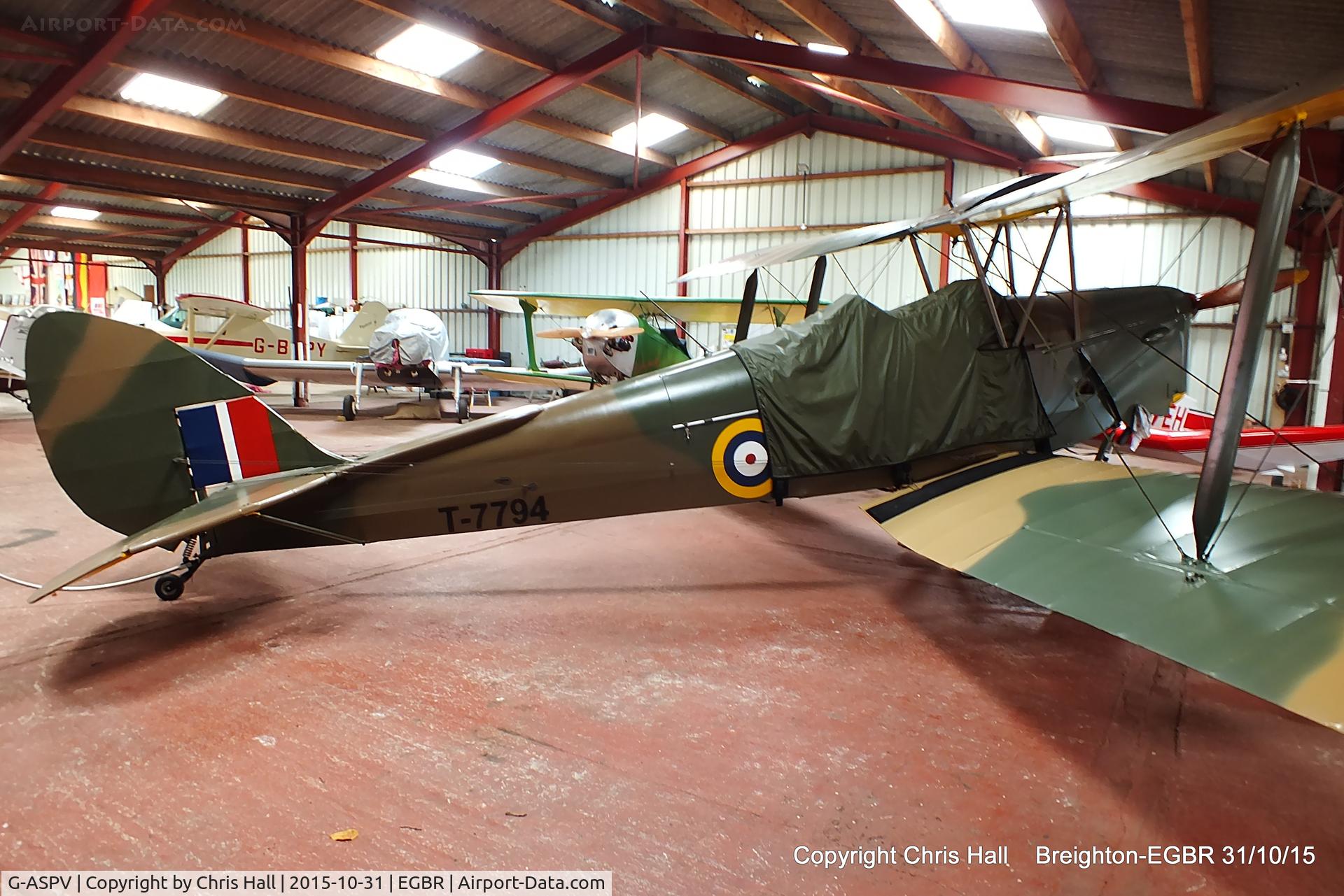 G-ASPV, 1941 De Havilland DH-82A Tiger Moth II C/N 84167, new Breighton resident
