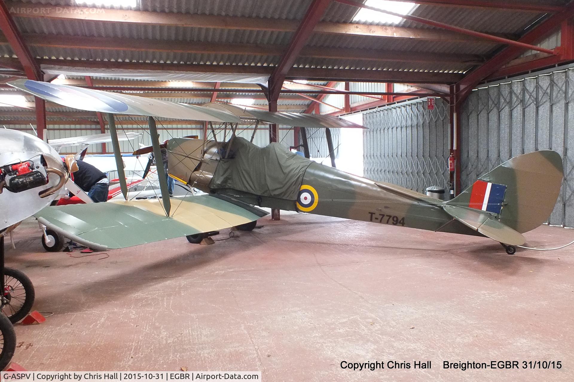 G-ASPV, 1941 De Havilland DH-82A Tiger Moth II C/N 84167, new Breighton resident