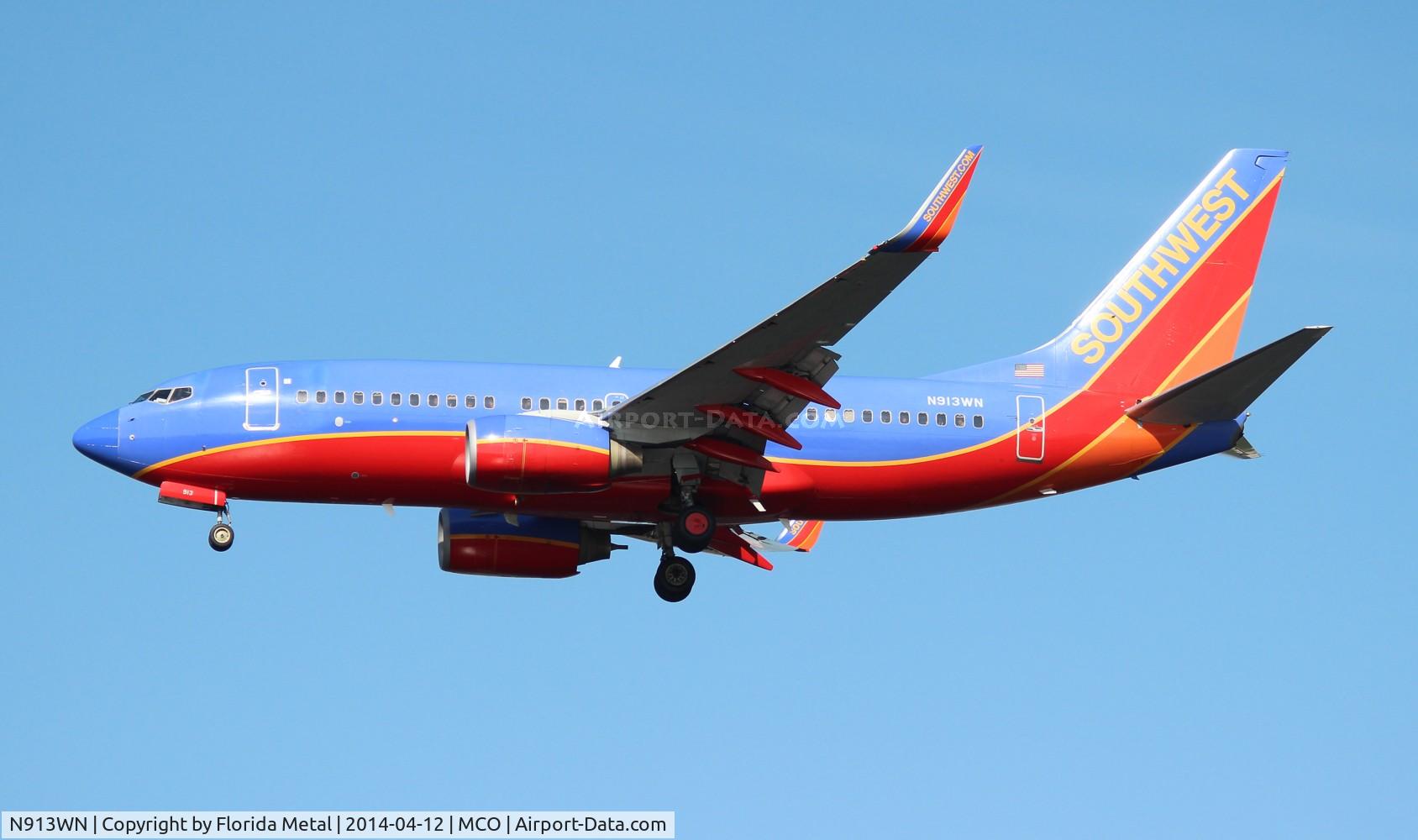 N913WN, 2008 Boeing 737-7H4 C/N 29840, Southwest