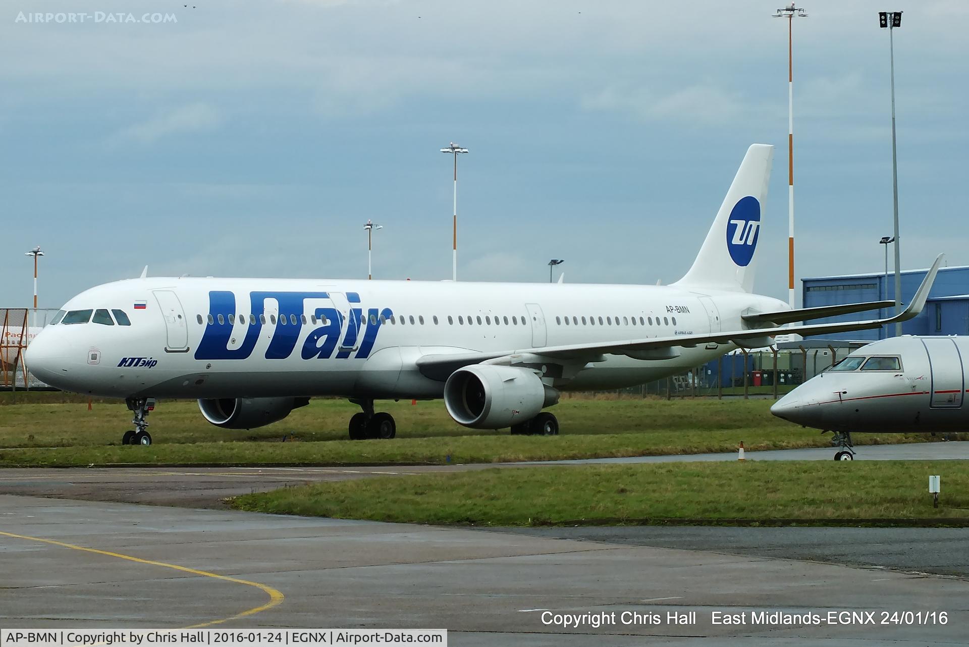 AP-BMN, 2014 Airbus A321-211 C/N 6016, former UTair A321 waiting to go into the paintshop at East Midlands