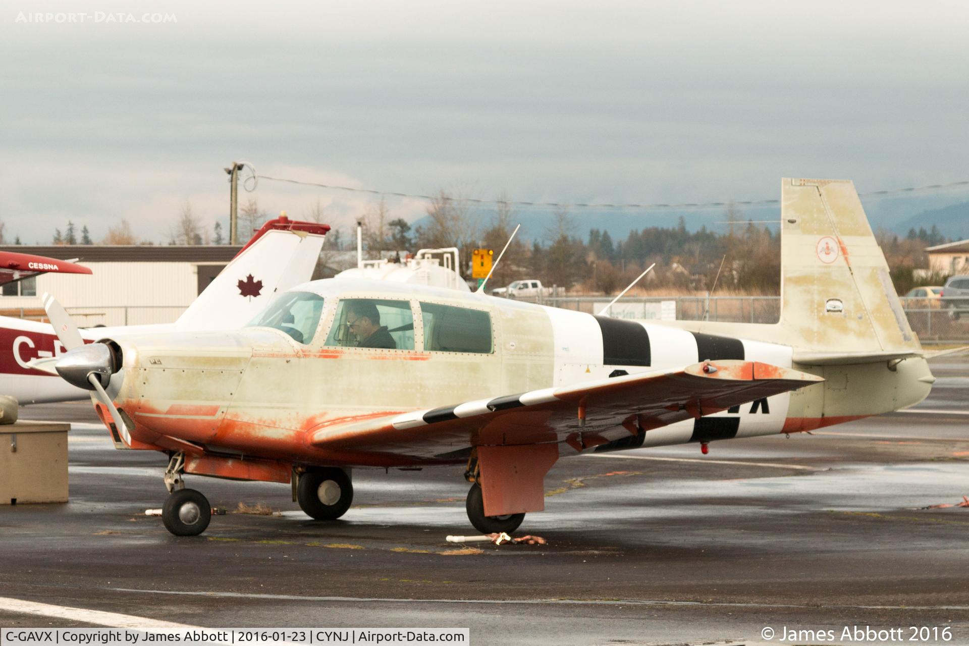 C-GAVX, Mooney M20C Ranger C/N 680069, Running up on the Tarmac at Langley Regional Airport