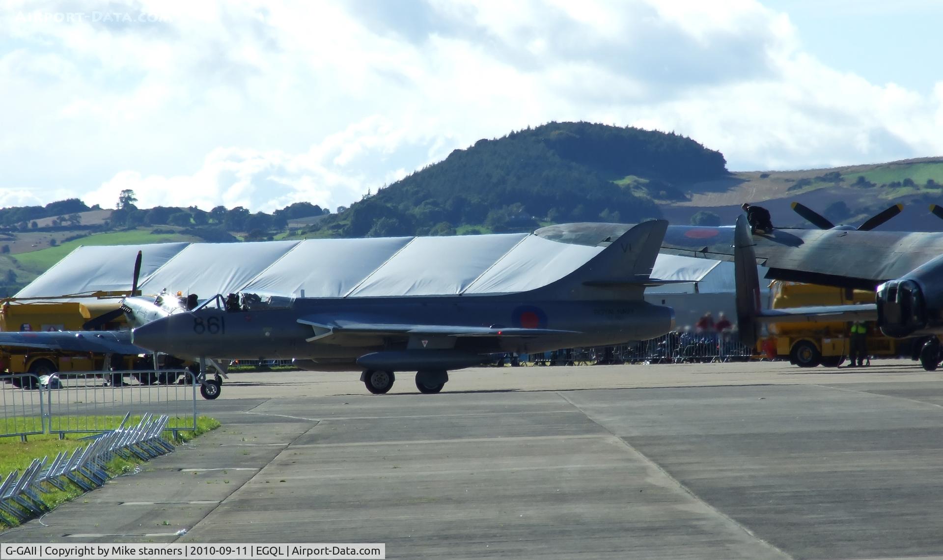 G-GAII, 1955 Hawker Hunter GA.11 C/N HABL-003028, Hunter GA.11 Taxying out for its display at Leuchars airshow 2010