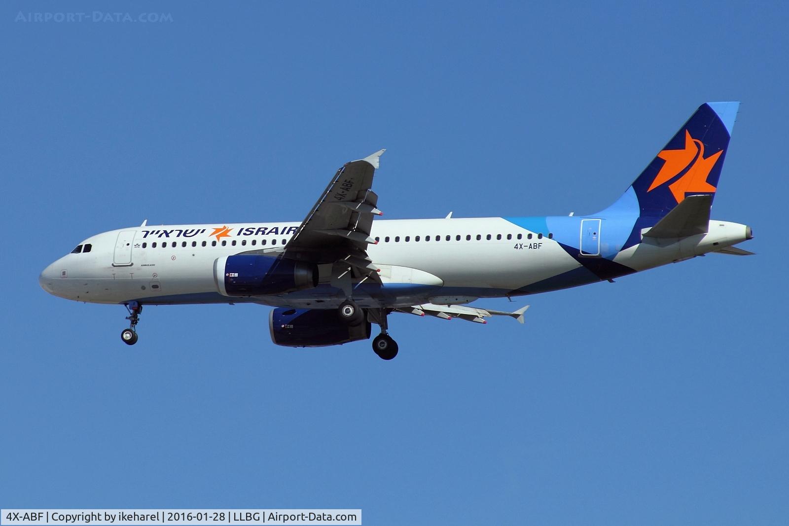 4X-ABF, 2010 Airbus A320-232 C/N 4354, Flight from Eilat on final approach to runway 30.