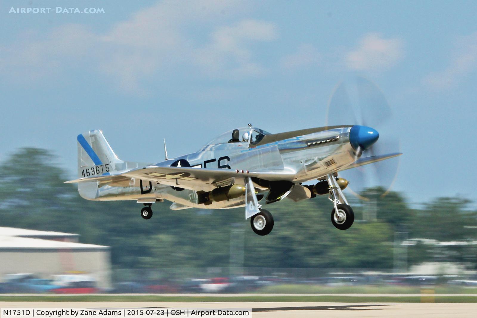 N1751D, 1944 North American P-51D Mustang C/N 122-31401 (44-63675), 2015 EAA AirVenture - Oshkosh, Wisconsin