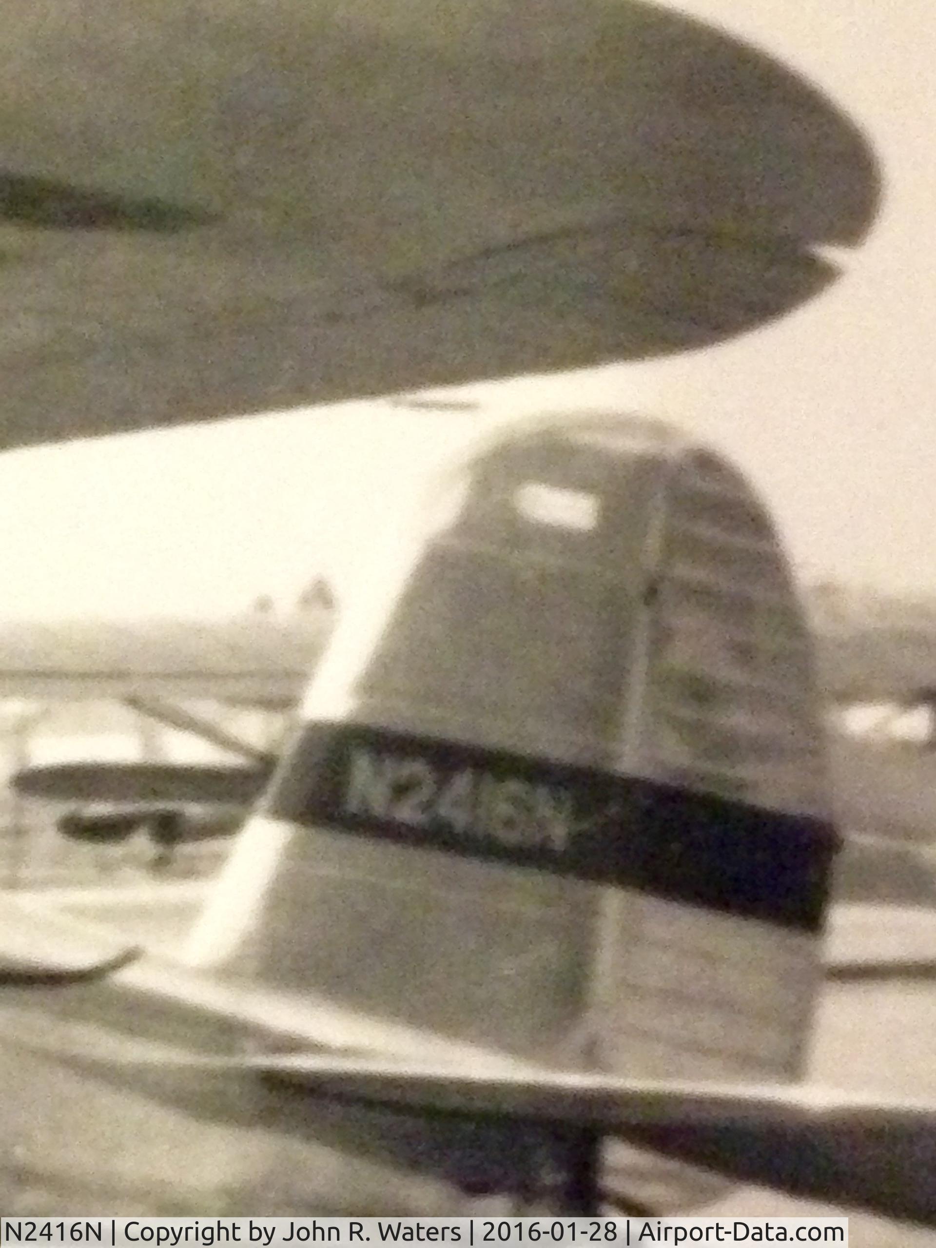 N2416N, 1947 Cessna 120 C/N 12665, close up of tail numbers taken in 1947