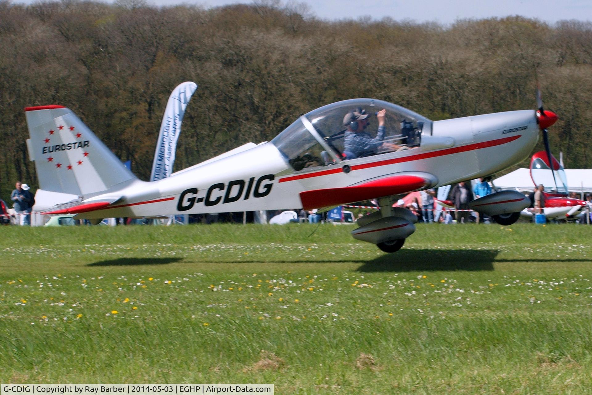 G-CDIG, 2005 Aerotechnik EV-97 Eurostar C/N PFA 315-14353, Aerotechnik EV-97 Eurostar [2004-2208] Popham~G 03/05/2014