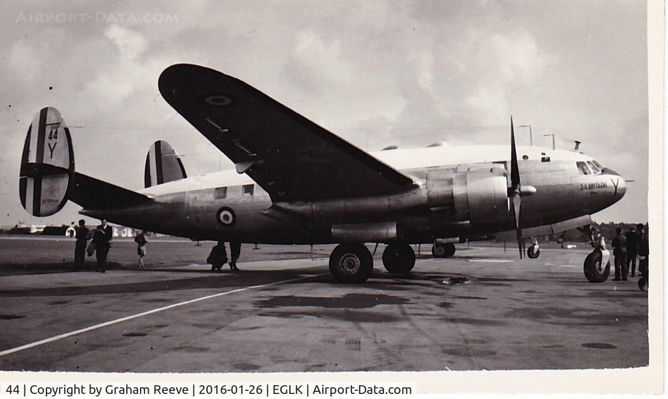 44, Sud-Ouest SO-30P Bretagne C/N Not found 44, Pictured at Blackebushe in 1956.