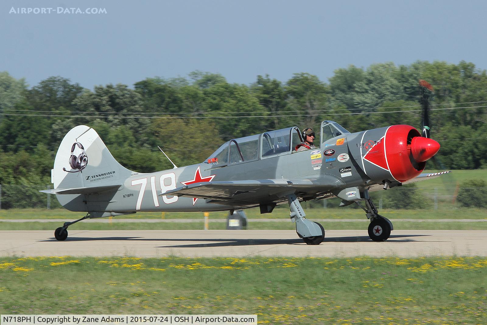 N718PH, 2003 Yakovlev (Aerostar) Yak-52TW C/N 0312503, 2015 EAA AirVenture - Oshkosh, Wisconsin