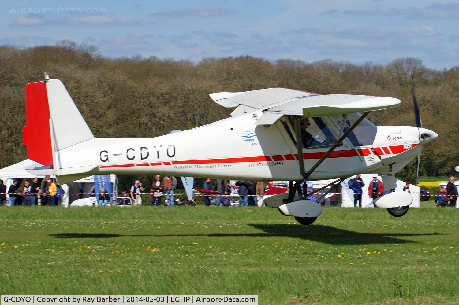 G-CDYO, 2006 Comco Ikarus C42 FB80 C/N 0604-6810, Comco Ikarus C-42 Cyclone FB80 [0604-6810] Popham~G 03/05/2014. Named 