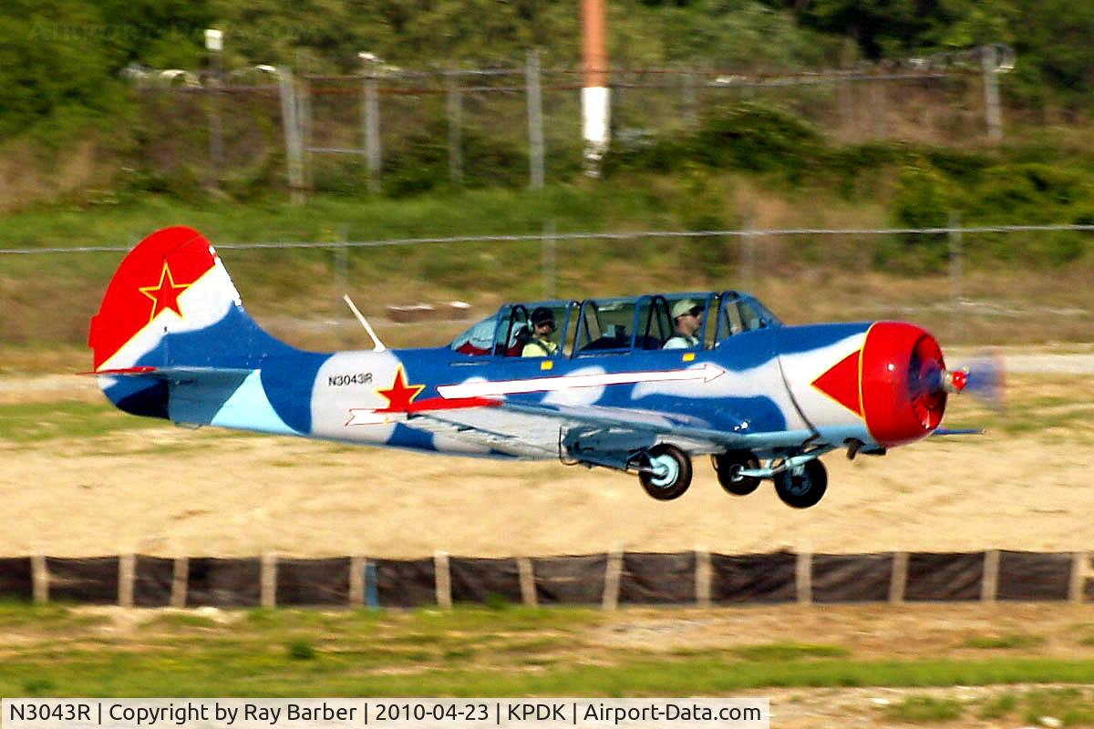 N3043R, 1983 Yakovlev (Aerostar) Yak-52 C/N 833711, Yakovlev Yak-52 [833711] Atlanta-Dekalb Peachtree~N 23/04/2010
