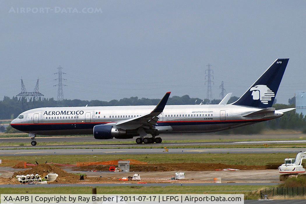 XA-APB, 1998 Boeing 767-3Q8/ER C/N 27618, Boeing 767-3Q8ER [27618] (Aeromexico) Paris-Charles De Gaulle~F 17/07/2011