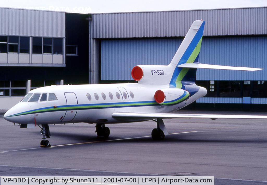 VP-BBD, Dassault Falcon 50 C/N 226, Parked...