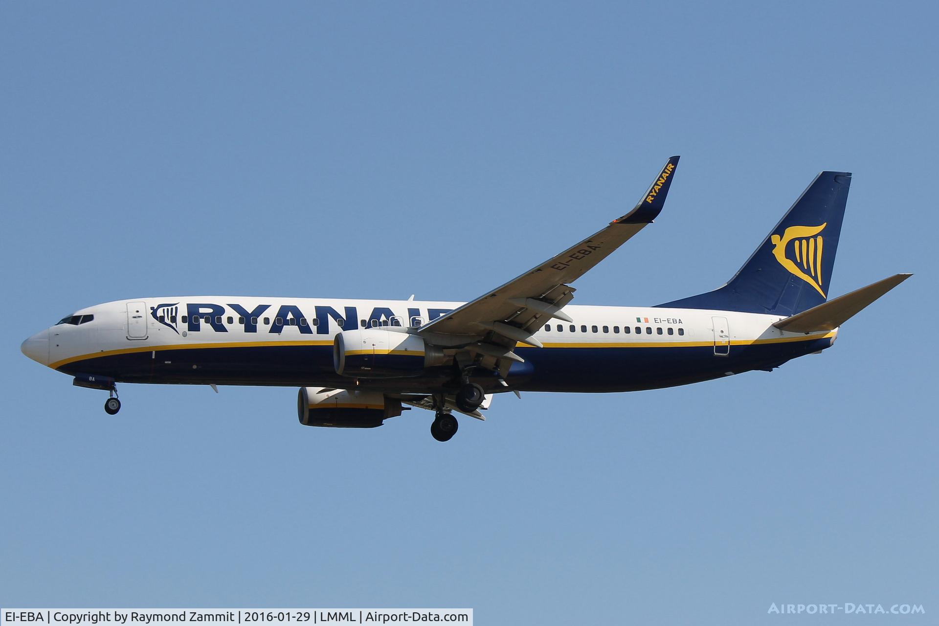 EI-EBA, 2008 Boeing 737-8AS C/N 37516, B737-800 EI-EBA Ryanair