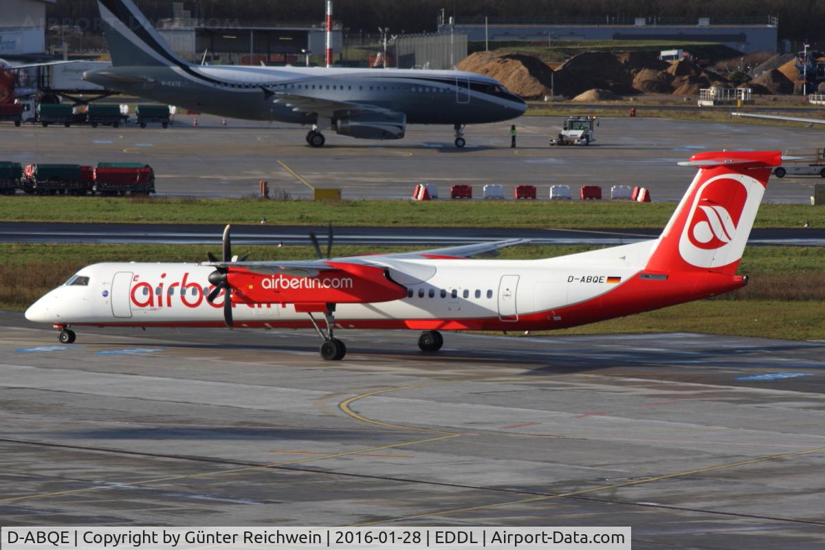 D-ABQE, 2009 De Havilland Canada DHC-8-402Q Dash 8 C/N 4239, Taxiing on Duesseldorf Terminal C apron