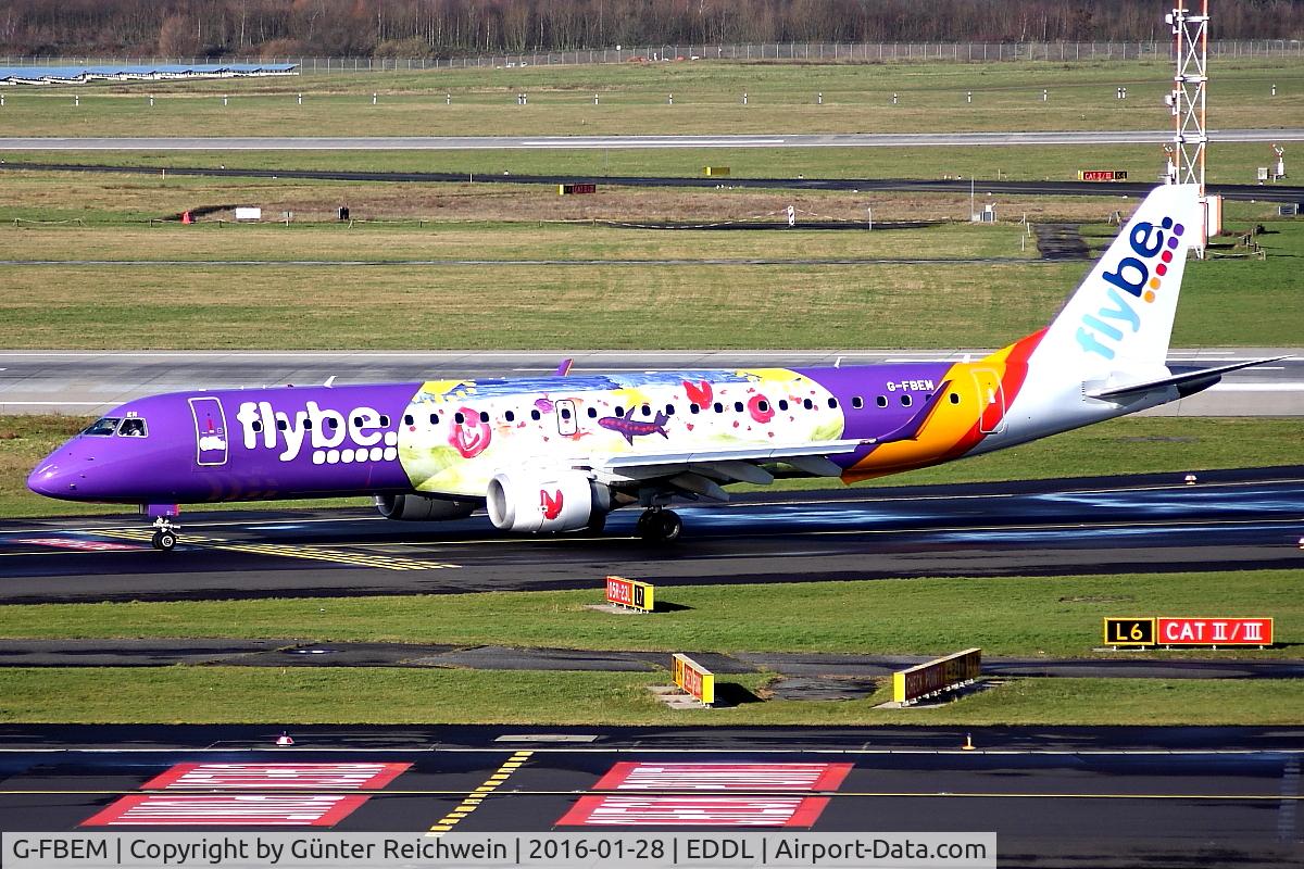 G-FBEM, 2008 Embraer 195LR (ERJ-190-200LR) C/N 19000204, FlyBe special livery arriving
