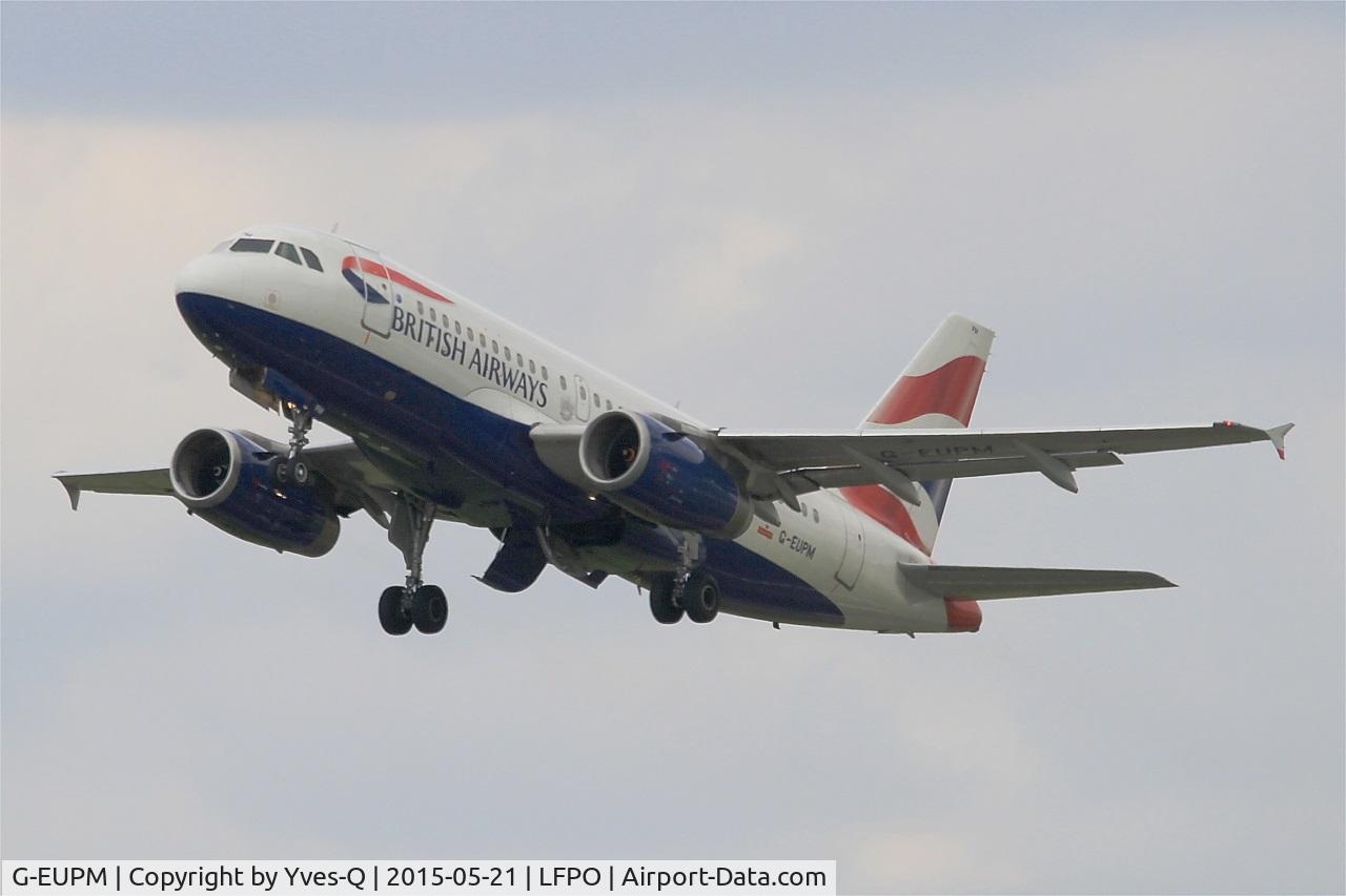 G-EUPM, 2000 Airbus A319-131 C/N 1258, Airbus A319-131, Take off Rwy 24, Paris-Orly Airport (LFPO-ORY)