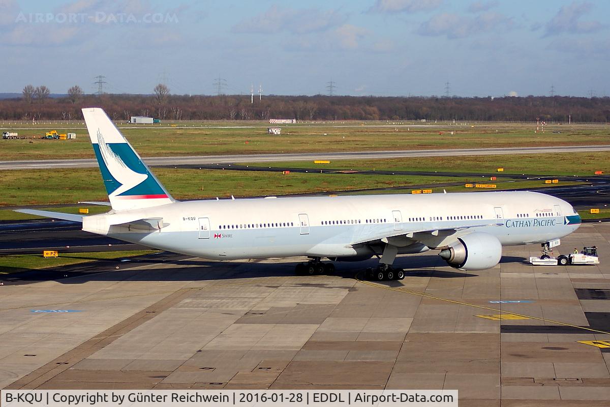 B-KQU, 2014 Boeing 777-367/ER C/N 42145, Triple Seven pushed back for departure