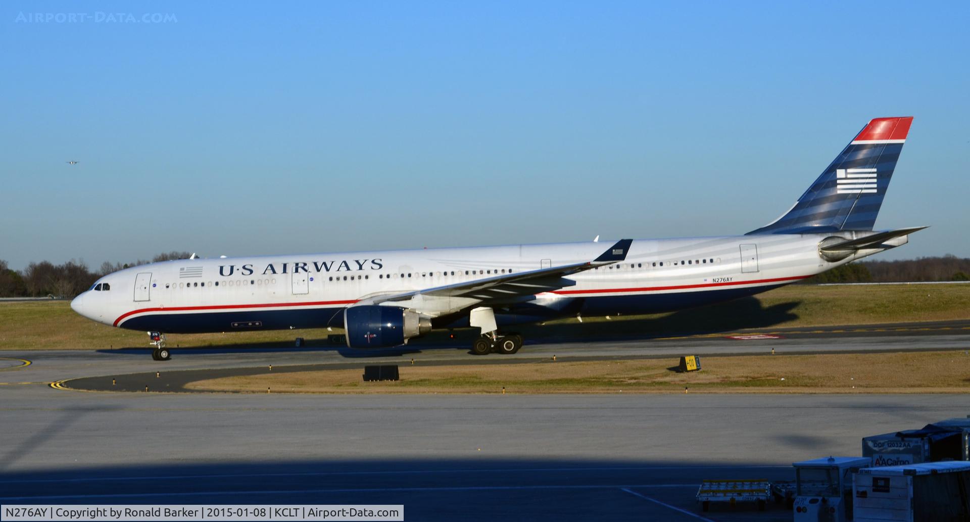 N276AY, 2000 Airbus A330-323 C/N 375, Taxi to park CLT