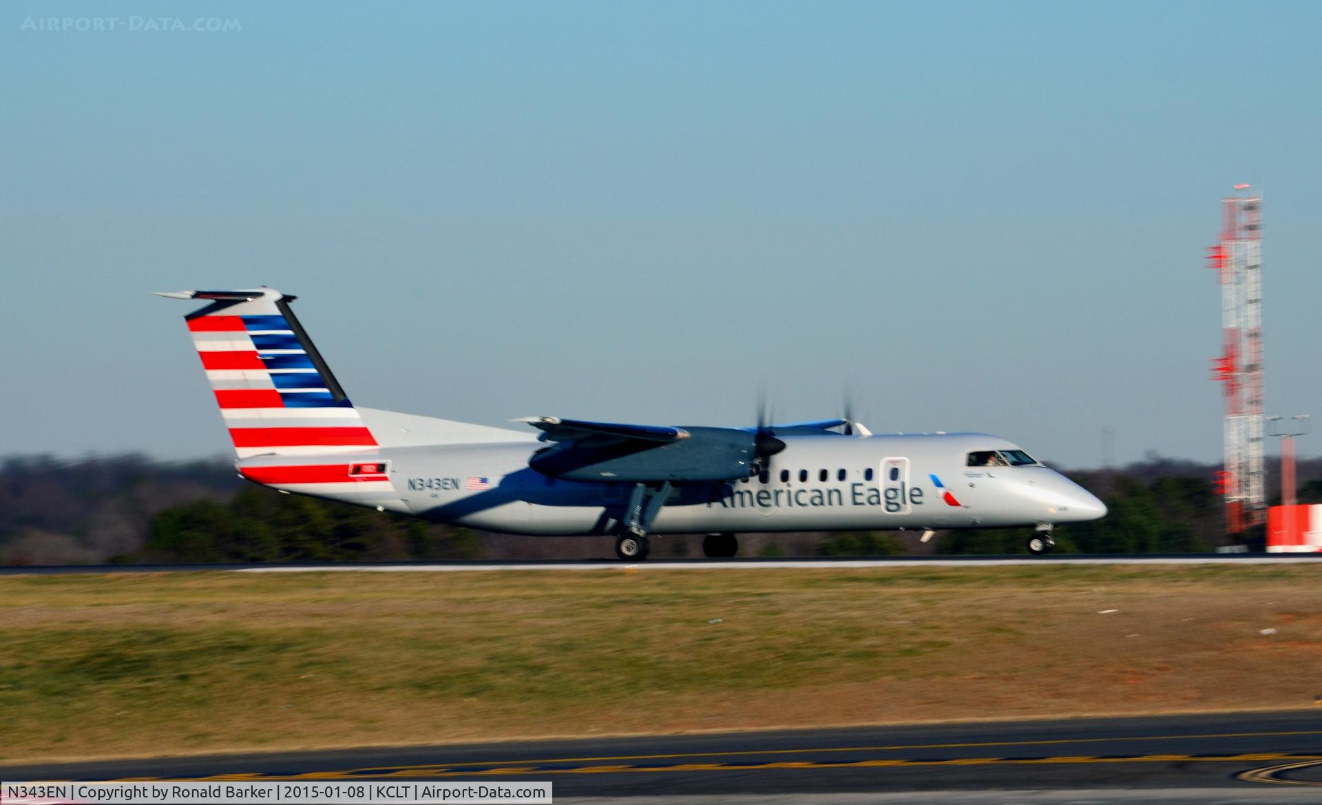N343EN, 1992 De Havilland Canada DHC-8-311 Dash 8 C/N 340, Taxi CLT