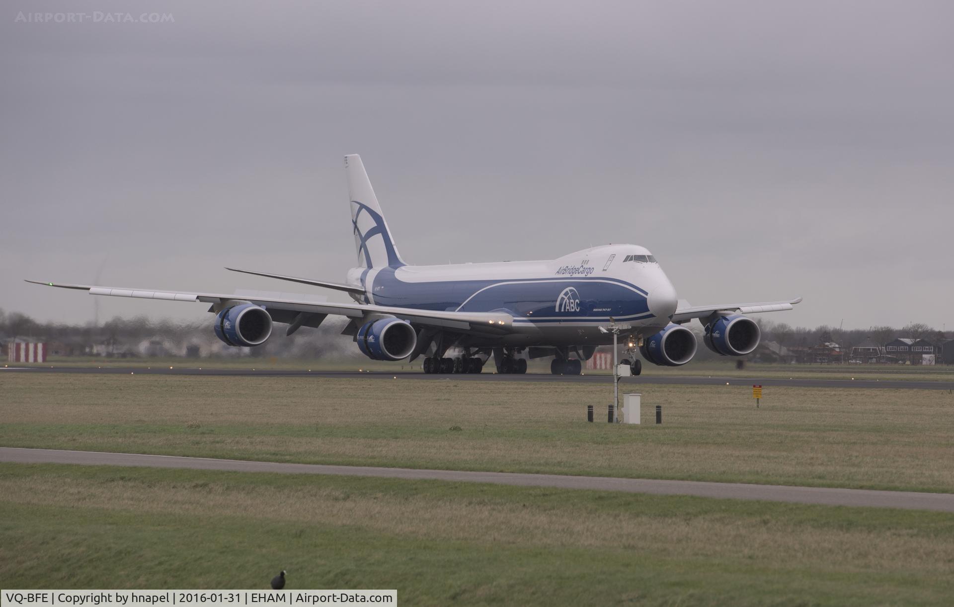 VQ-BFE, 2014 Boeing 747-83QF C/N 60118, Photographed at Schiphol Amsterdam (Polderbaan)