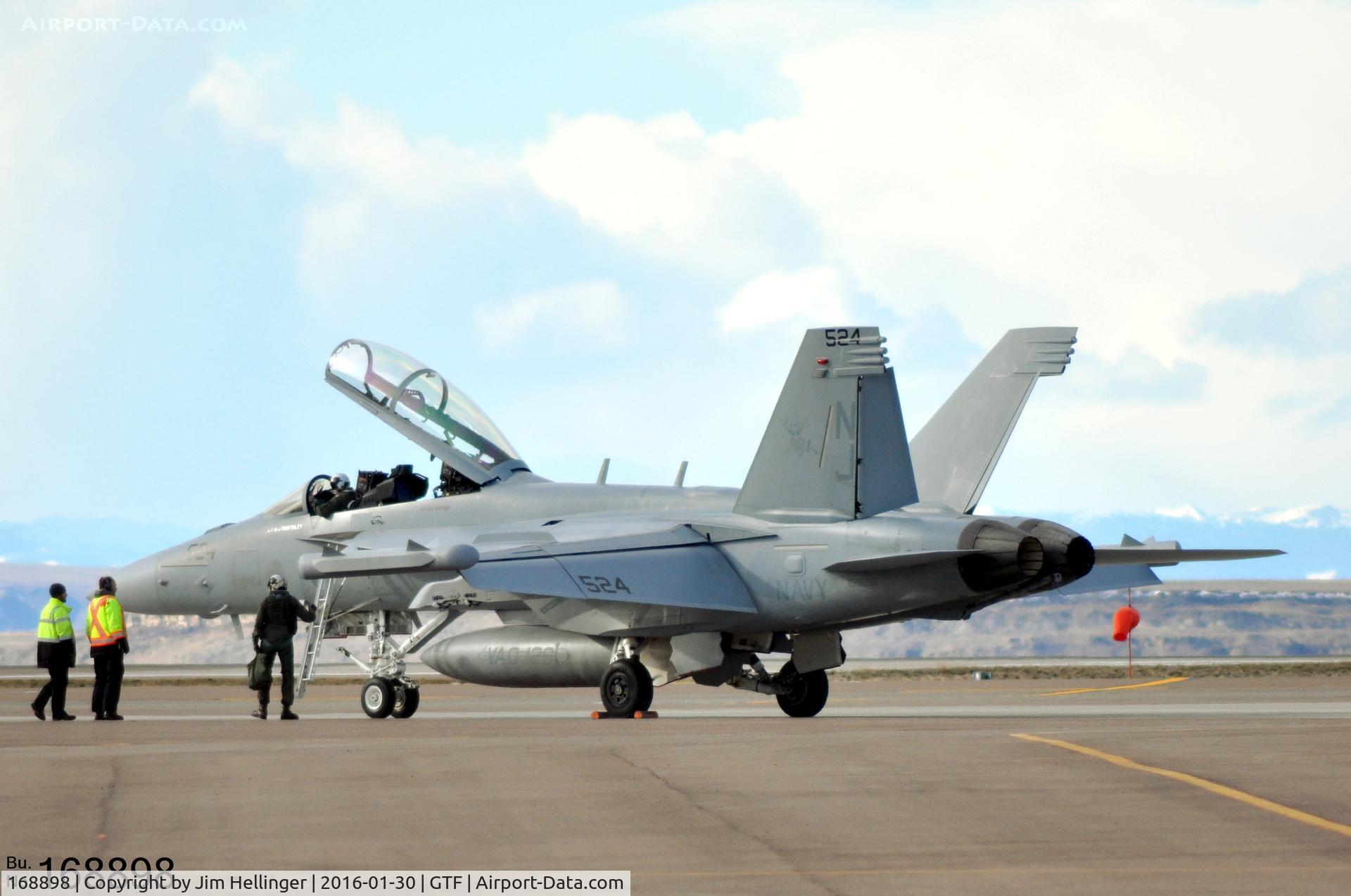 168898, 2014 Boeing EA-18G Growler C/N G-96, NJ 524 at Great Falls, MT.