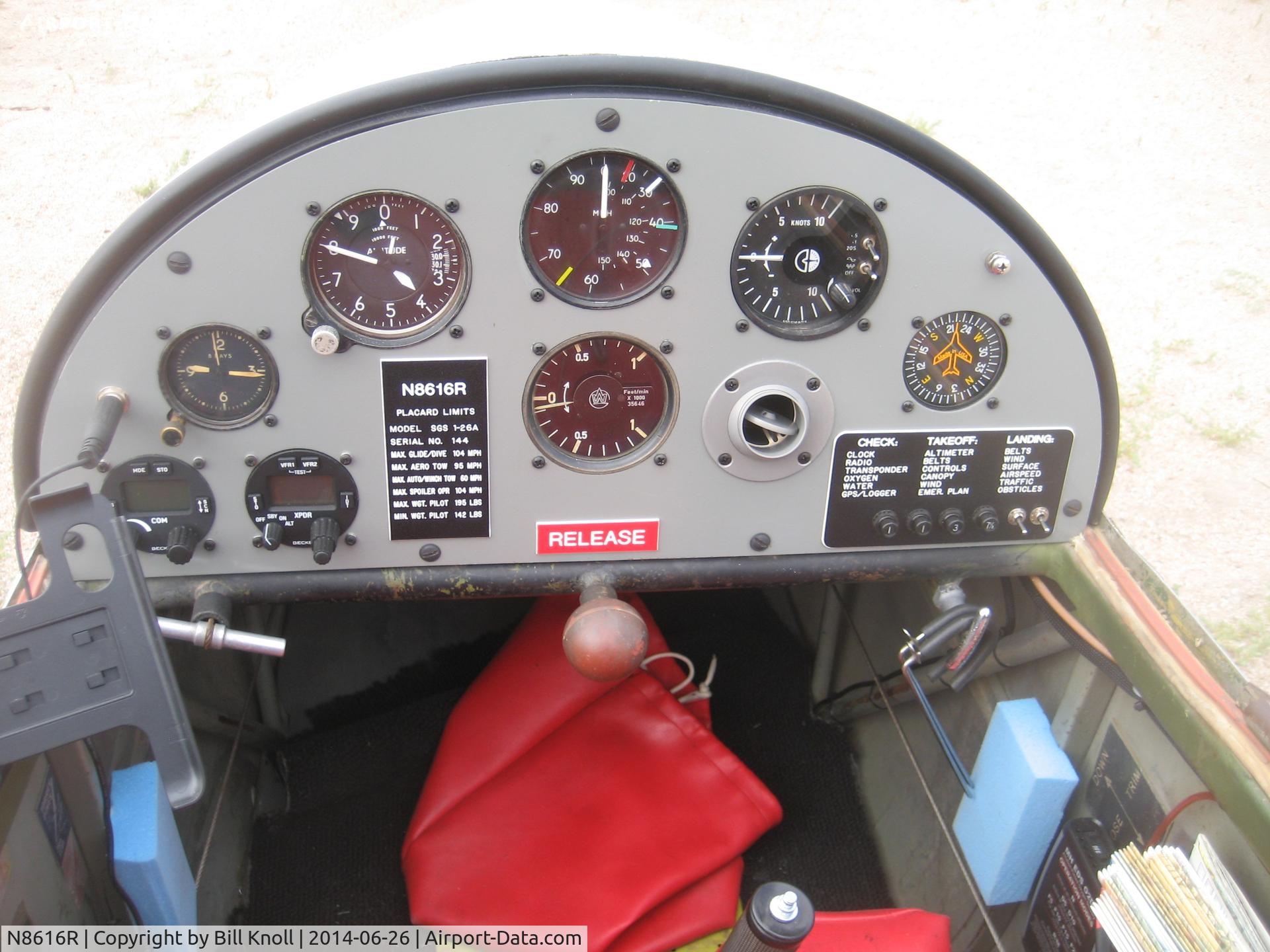 N8616R, 1961 Schweizer SGS 1-26A C/N 144, New panel