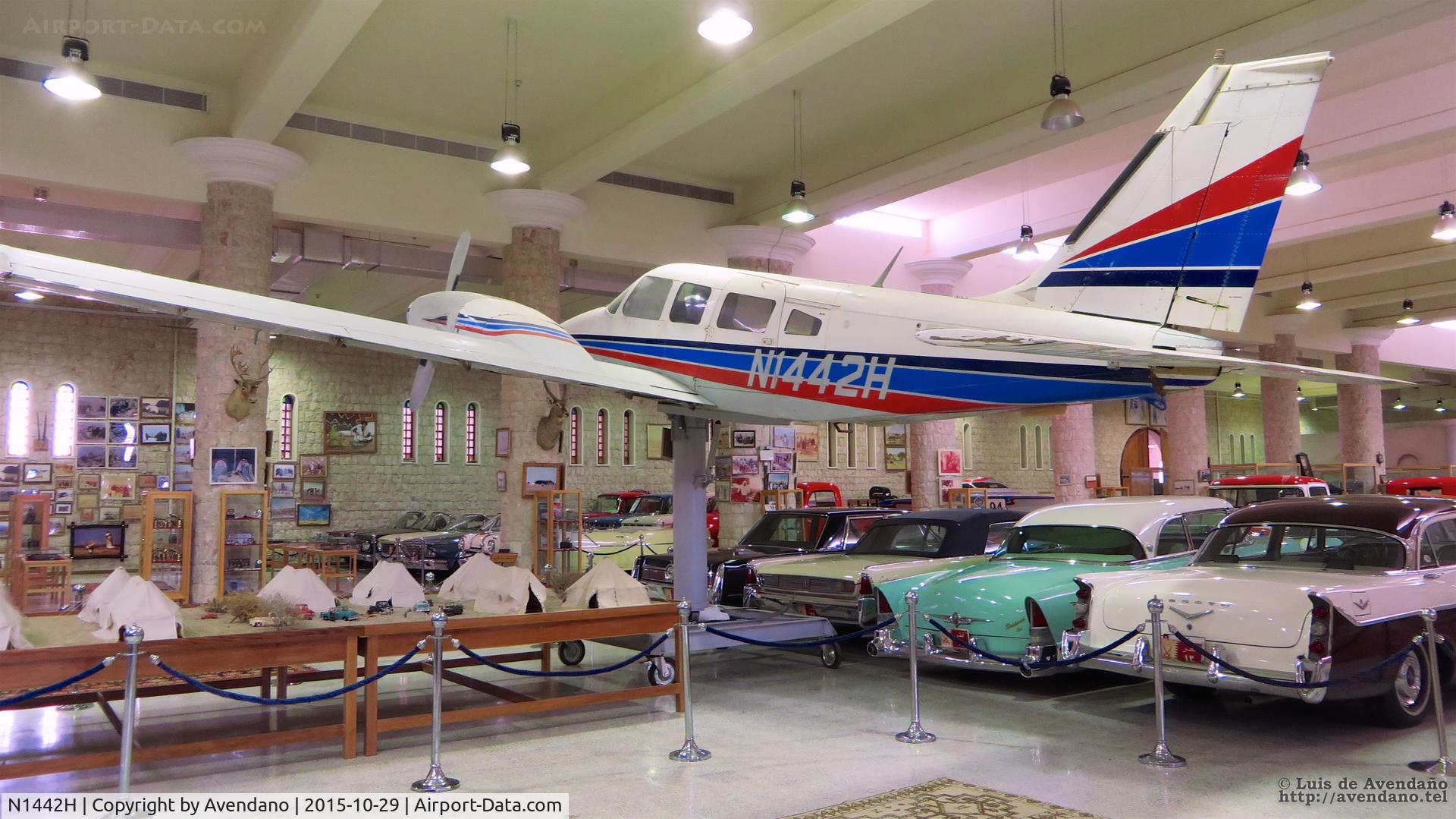 N1442H, Piper PA-34-200T C/N 347770125, On display at the Sheikh Faisal Bin Qassim Al-Thani Museum in Qatar