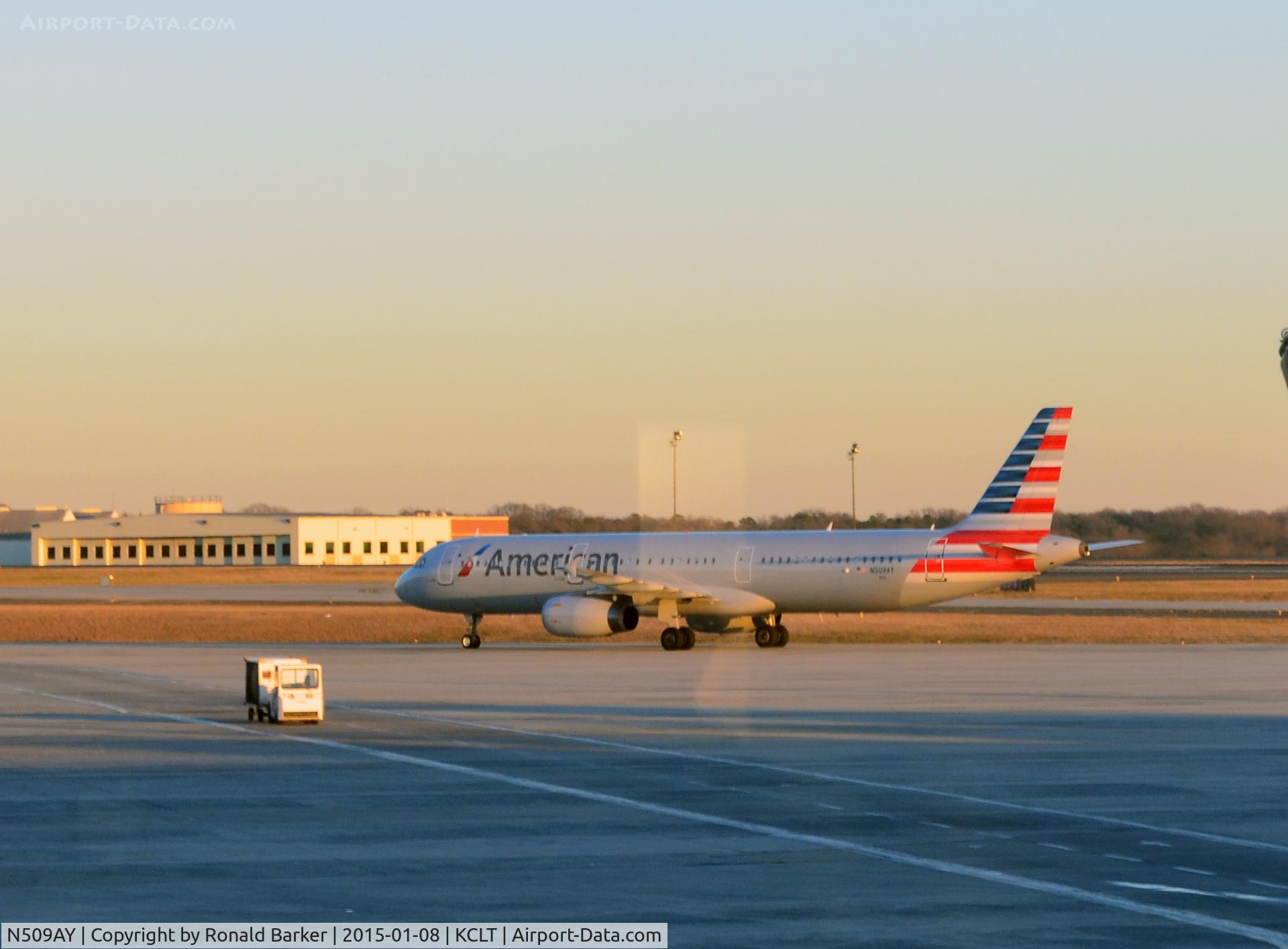 N509AY, 2009 Airbus A321-231 C/N 3796, Taxi CLT