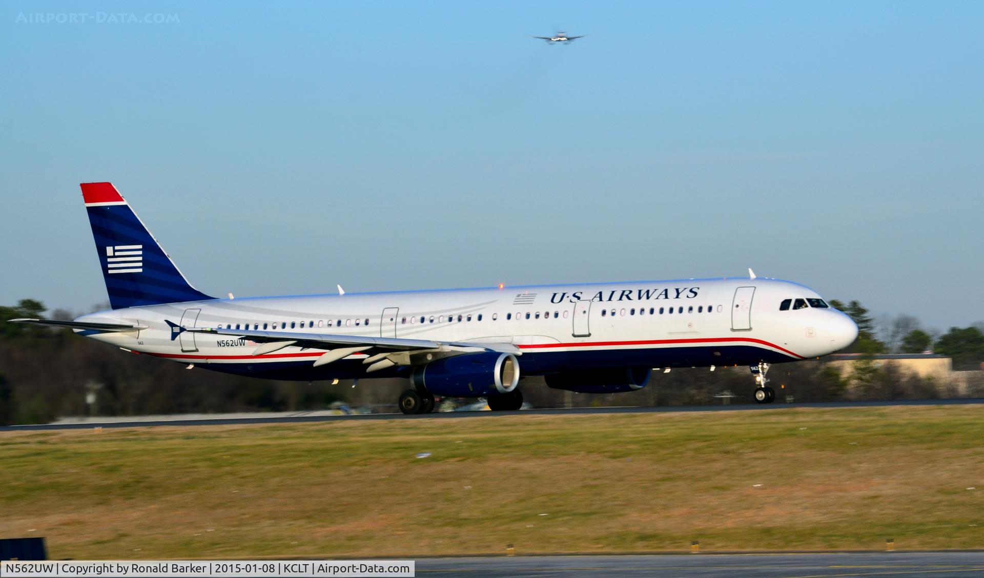 N562UW, 2012 Airbus A321-231 C/N 5332, Takeoff CLT
