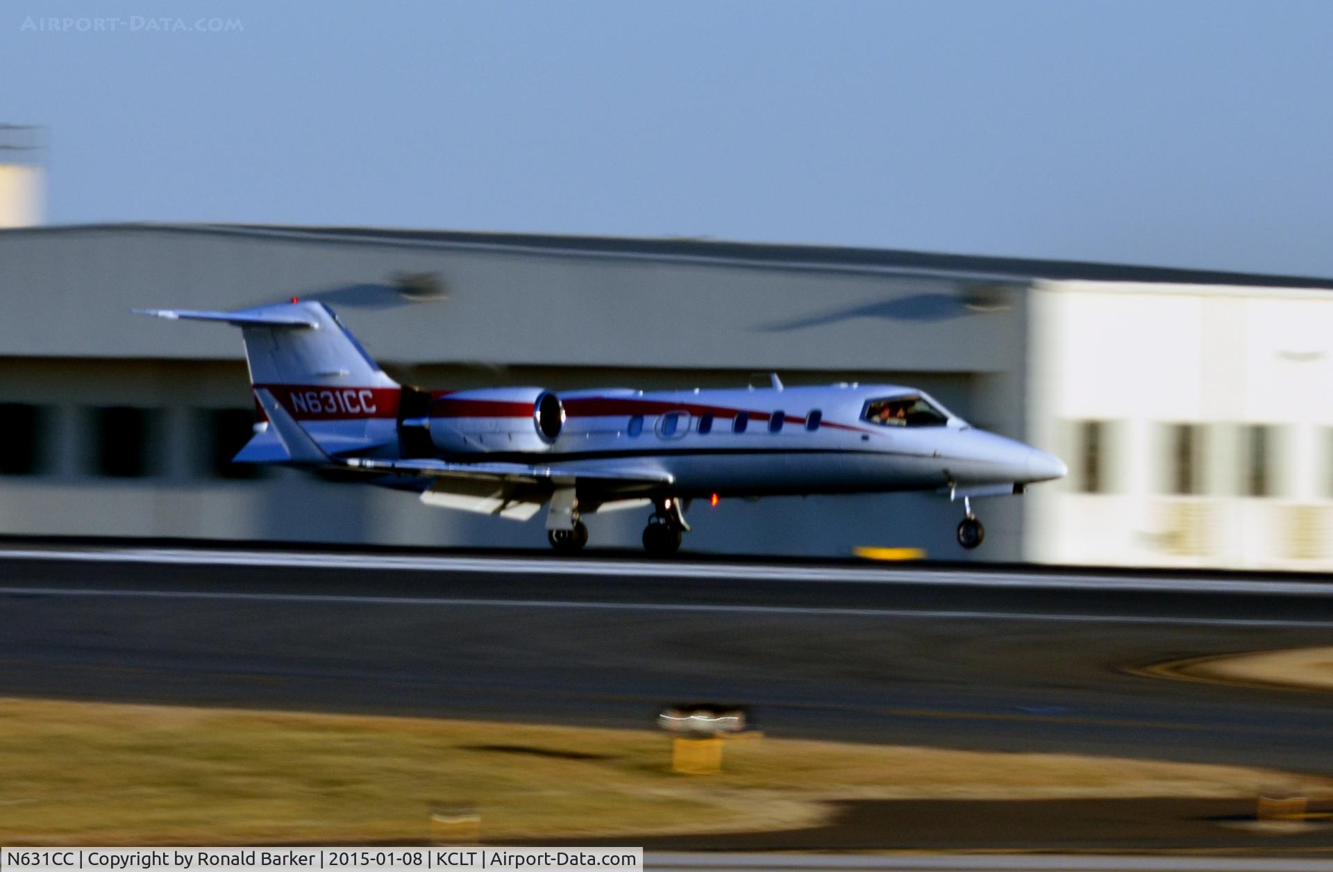N631CC, 1995 Learjet Inc 31A C/N 104, Landing CLT