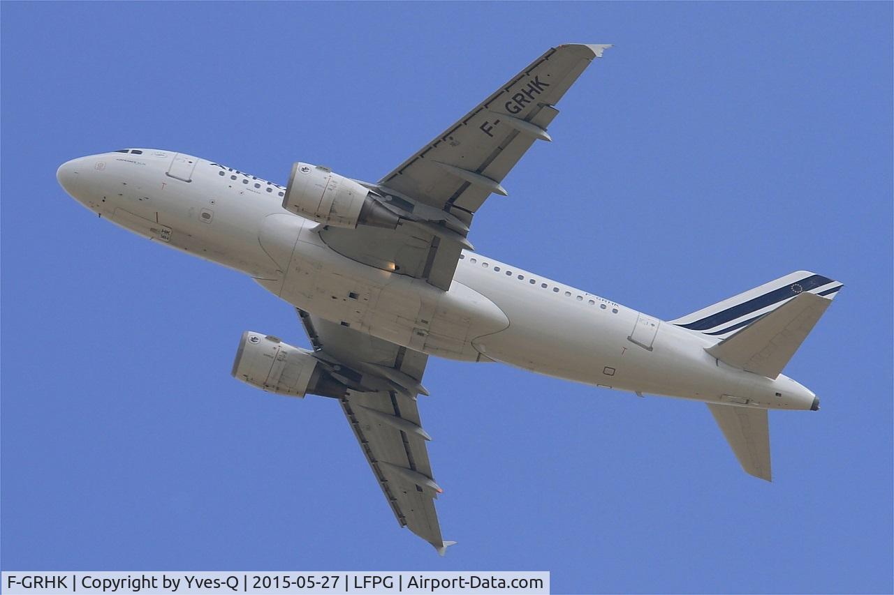 F-GRHK, 2000 Airbus A319-111 C/N 1190, Airbus A319-111, Take off Rwy 27L, Roissy Charles De Gaulle Airport (LFPG-CDG)