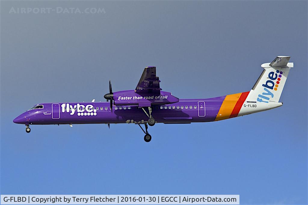 G-FLBD, 2009 De Havilland Canada DHC-8-402Q Dash 8 C/N 4259, At Manchester
