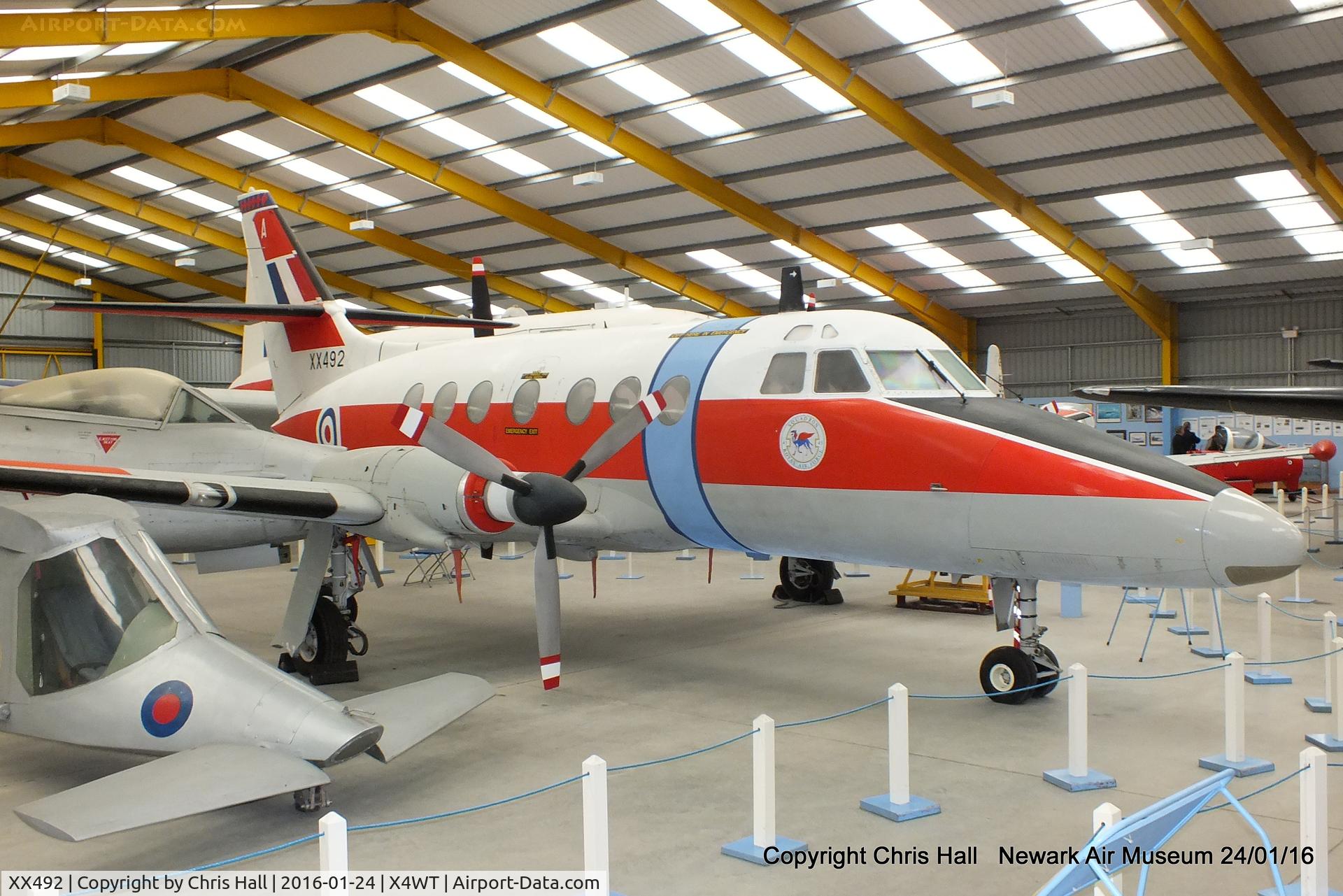 XX492, Scottish Aviation HP-137 Jetstream T.1 C/N 274, at the Newark Air Museum