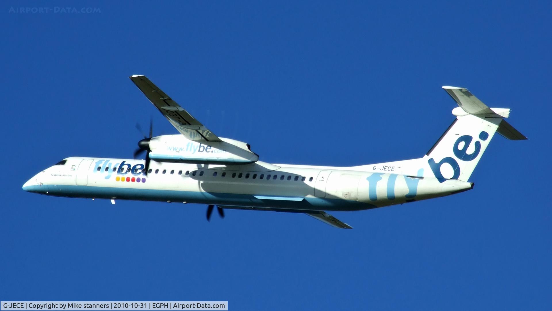 G-JECE, 2004 De Havilland Canada DHC-8-402Q Dash 8 C/N 4094, BEE5VA Departs runway 24