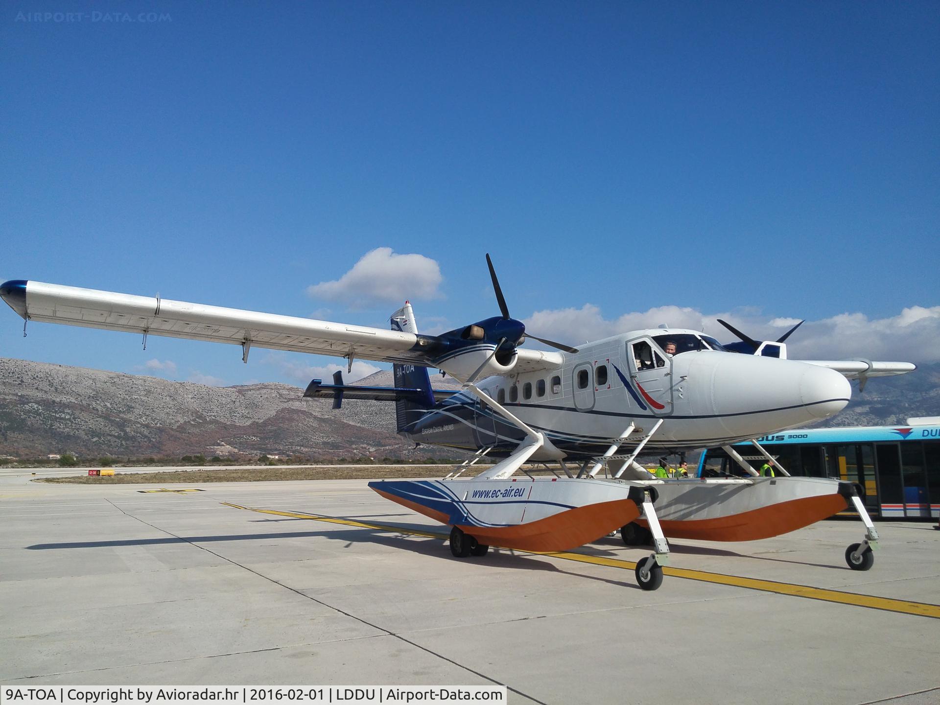 9A-TOA, 1978 De Havilland Canada DHC-6-300 Twin Otter C/N 557, ECA 9A-TOA first time at Dubrovnik Airport