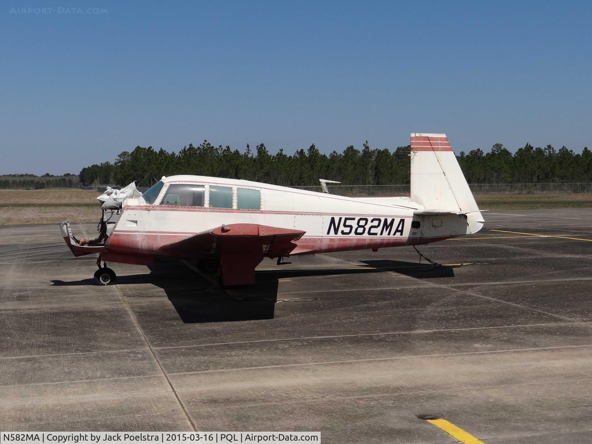 N582MA, 1967 Mooney M-20G Statesman C/N 680003, scrapped 1 week after this picture at Trent Lott airport