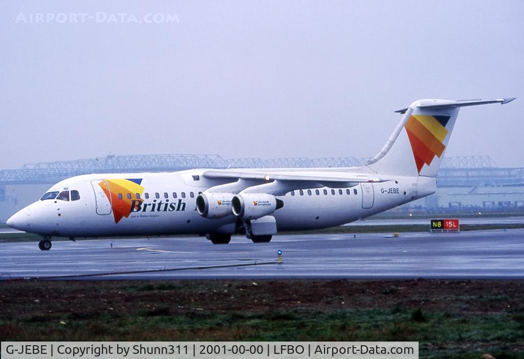 G-JEBE, 1991 British Aerospace BAe.146-300 C/N E3206, Taxiing to the Terminal...