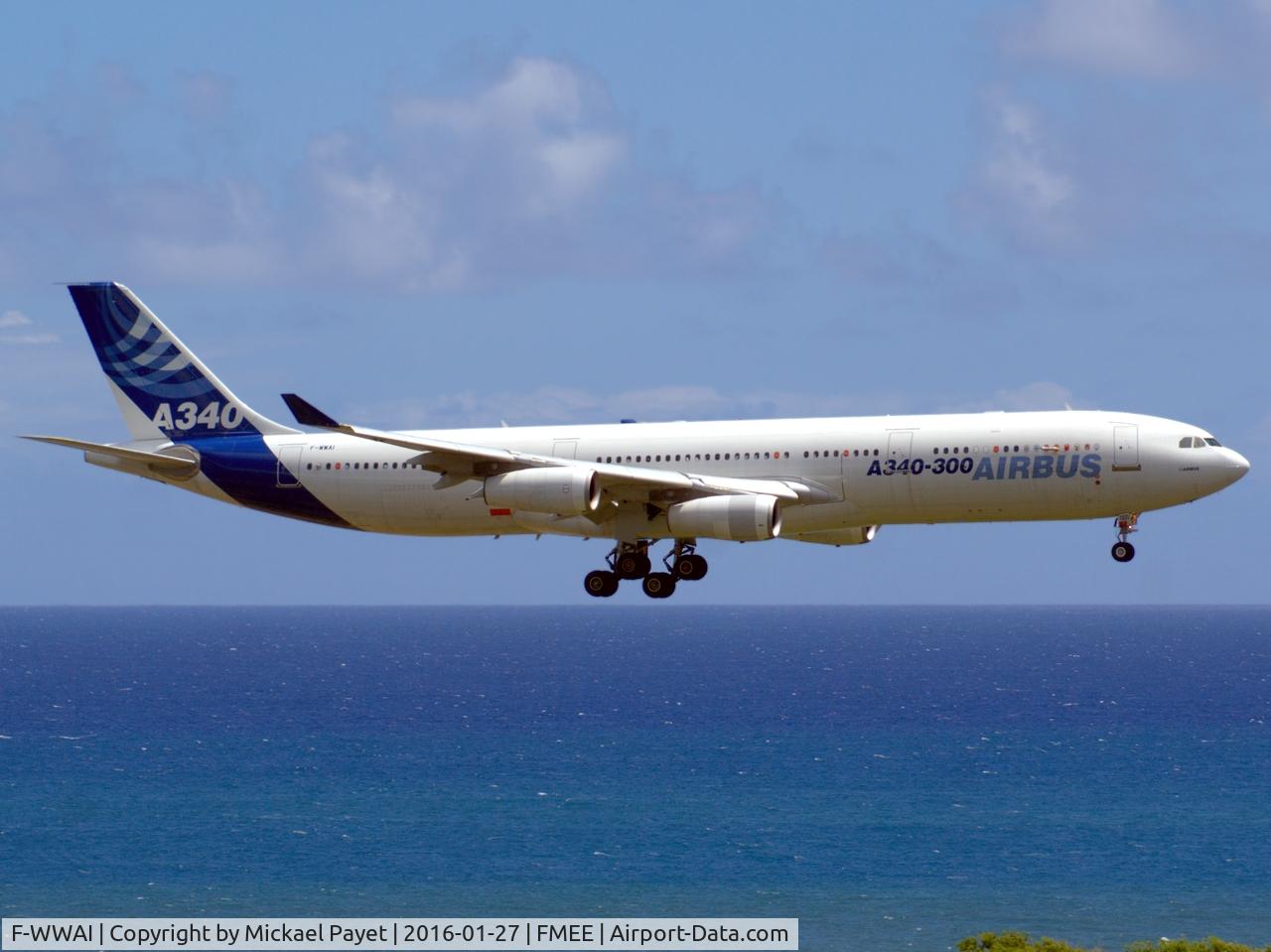 F-WWAI, 1991 Airbus A340-311 C/N 001, Landing rwy 14