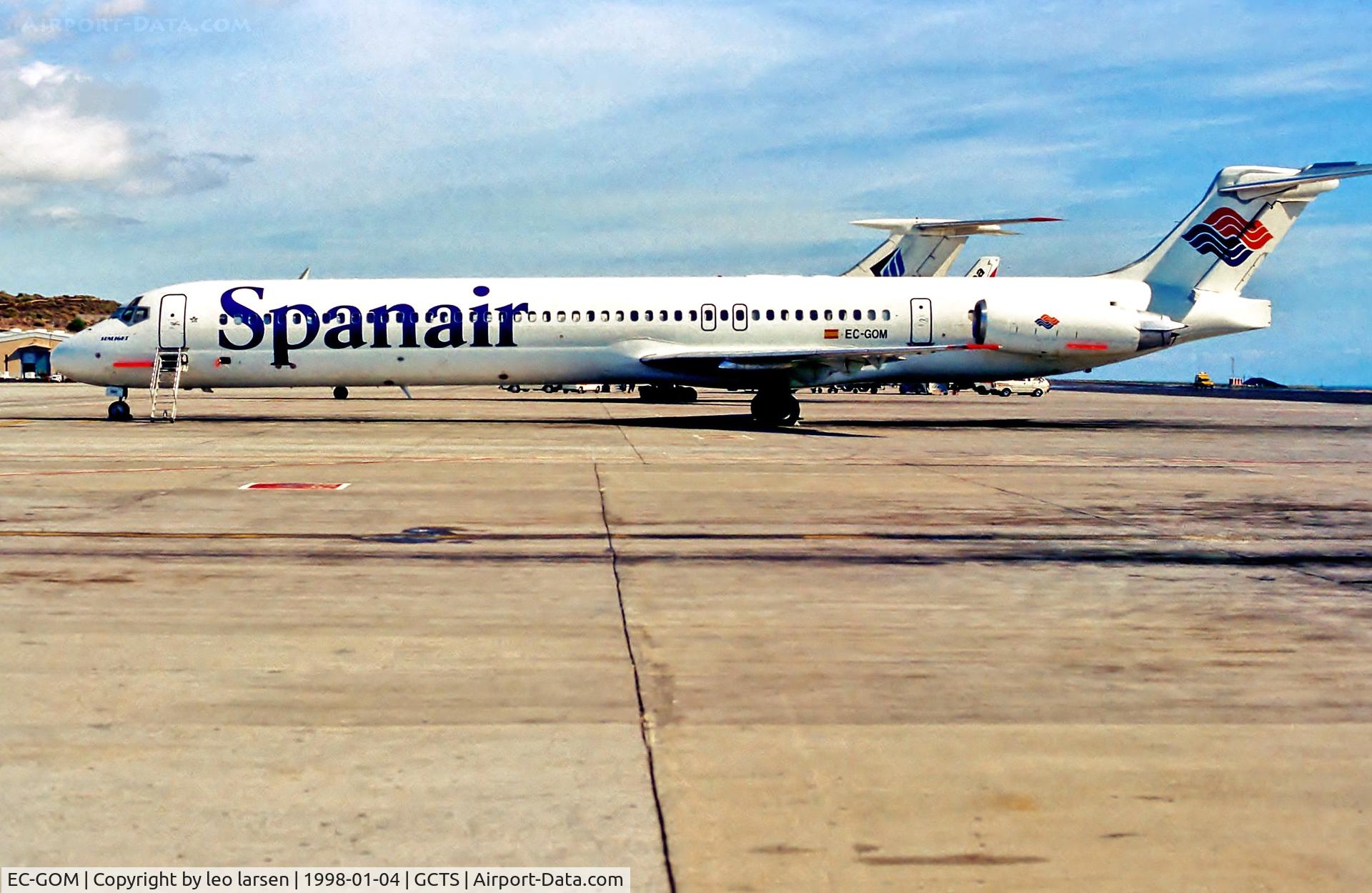 EC-GOM, 1988 McDonnell Douglas MD-83 C/N 49579, TFS Tenerife South 4.1.98