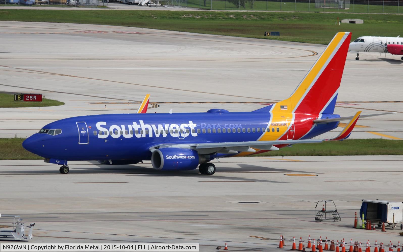N926WN, 2008 Boeing 737-7H4 C/N 36629, Southwest