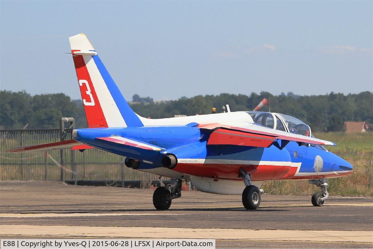 E88, Dassault-Dornier Alpha Jet E C/N E88, Dassault-Dornier Alpha Jet E (F-TELL), Athos 03 of Patrouille de France 2015, Luxeuil-St Sauveur Air Base 116 (LFSX) Open day 2015