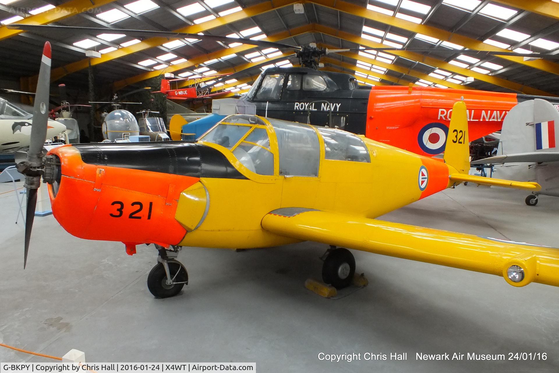 G-BKPY, Saab 91B-2 Safir C/N 91-321, at the Newark Air Museum