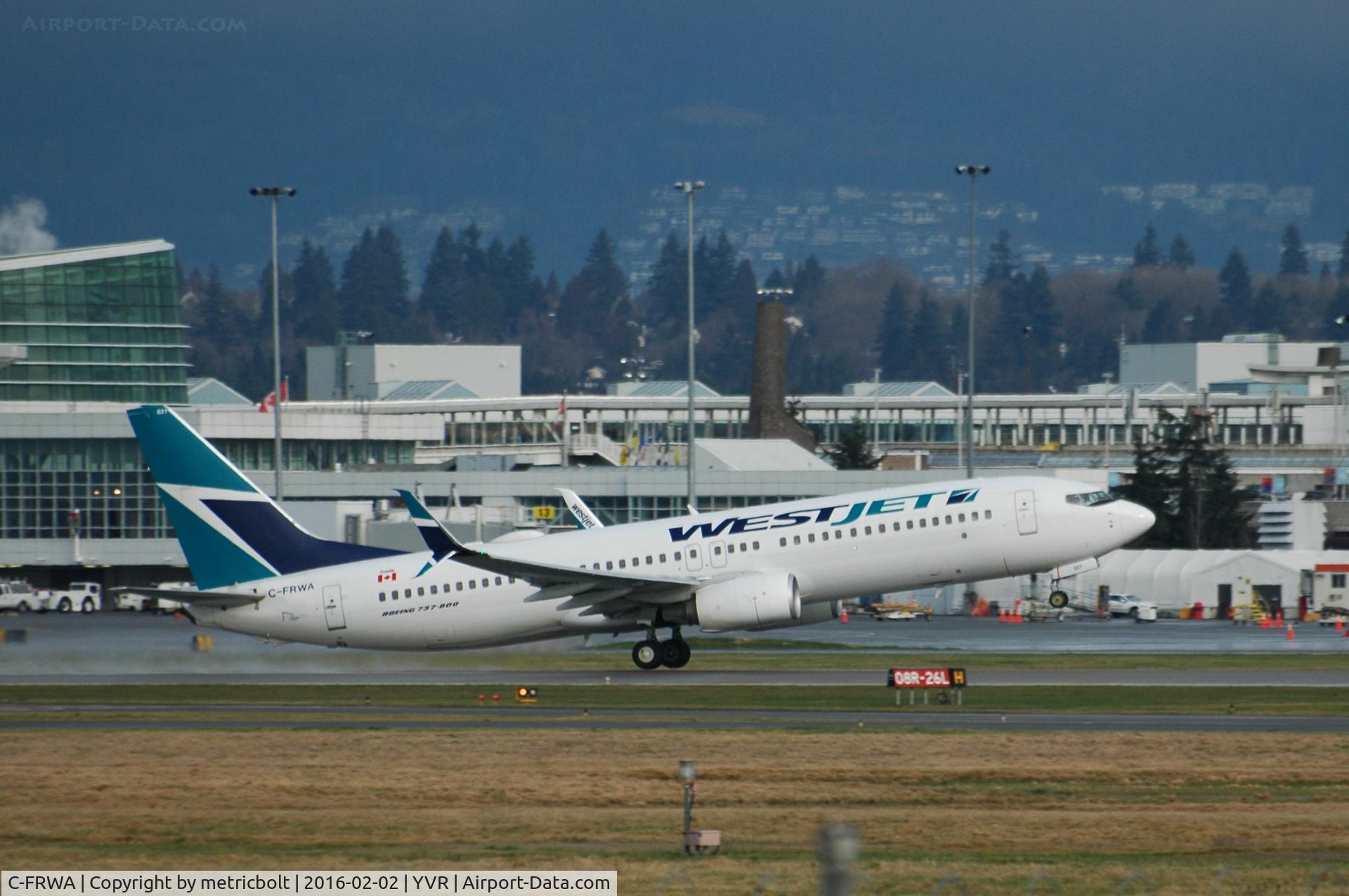 C-FRWA, 2012 Boeing 737-8CT C/N 39085, Departure from YVR