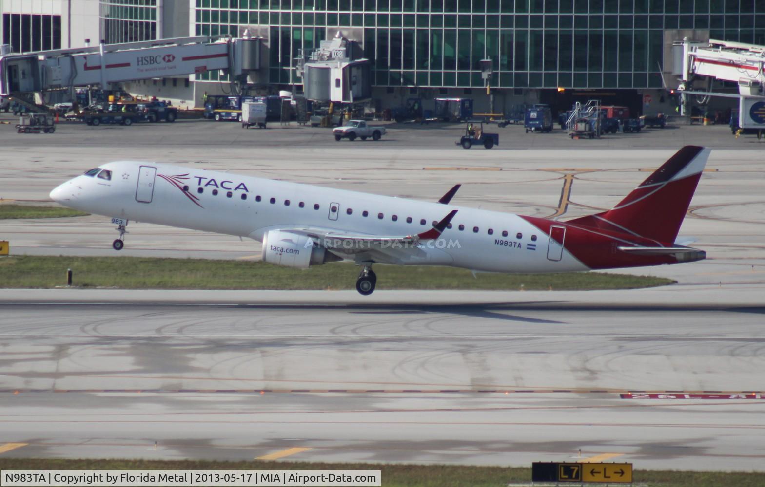 N983TA, 2009 Embraer 190AR (ERJ-190-100IGW) C/N 19000265, Taca E190