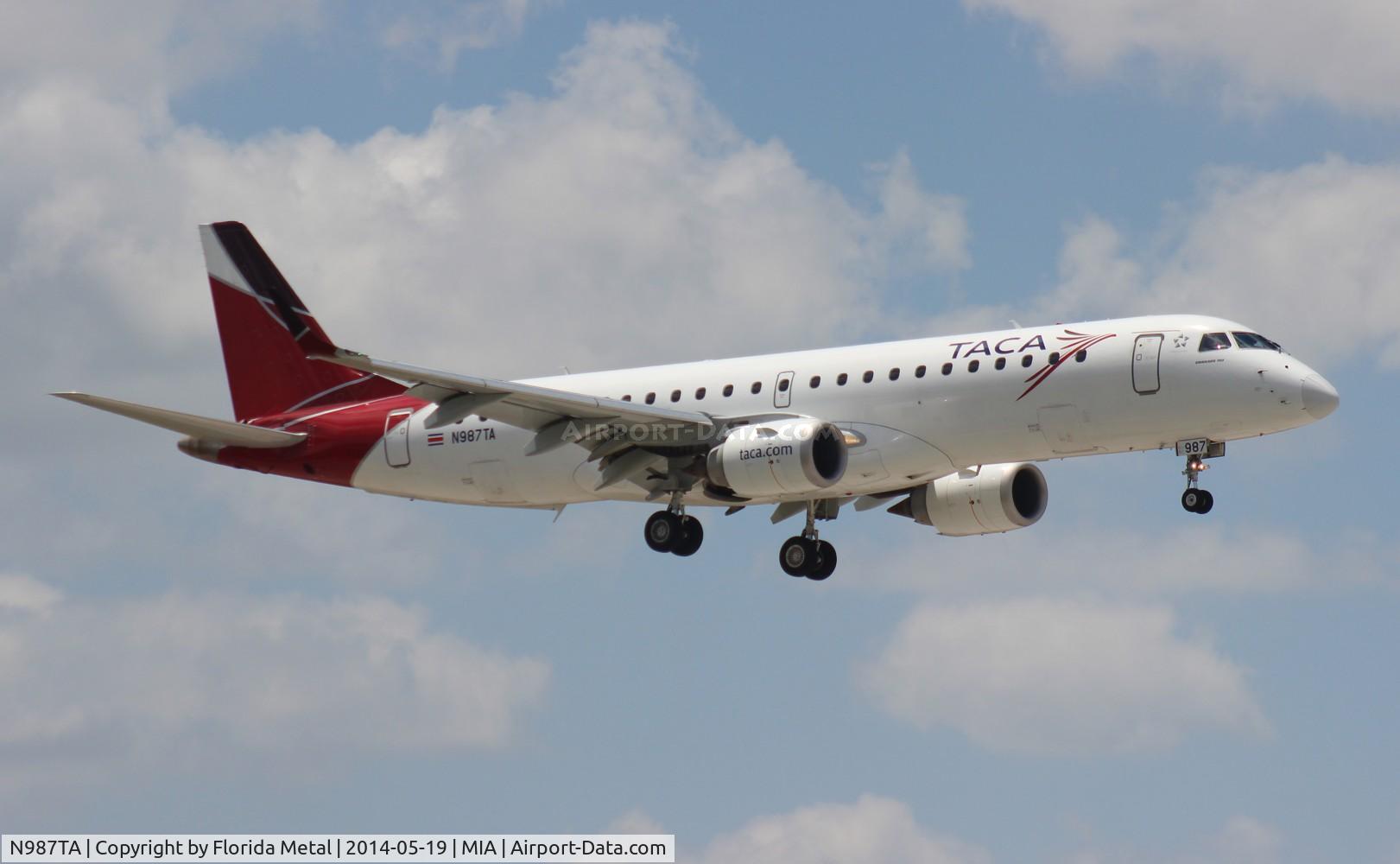 N987TA, Embraer ERJ-190-100 IGW 190AR C/N 19000393, Taca E190