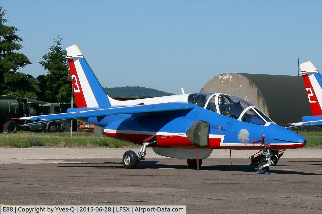 E88, Dassault-Dornier Alpha Jet E C/N E88, Dassault-Dornier Alpha Jet E (F-TELL), Athos 03 of Patrouille de France 2015, Luxeuil-St Sauveur Air Base 116 (LFSX) Open day 2015