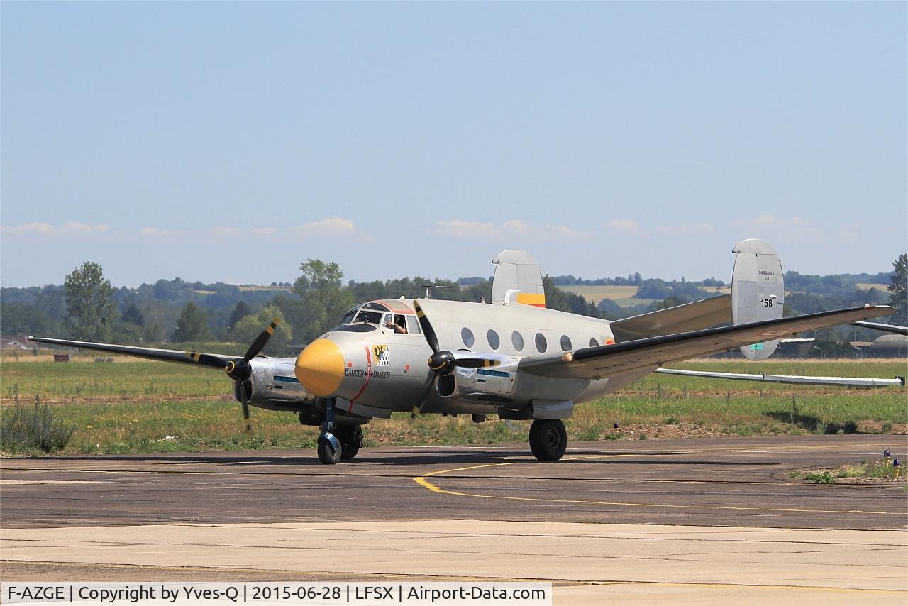 F-AZGE, 1951 Dassault MD-312 Flamant C/N 158, Dassault MD-312 Flamant, Taxiing to parking area, Luxeuil-St Sauveur Air Base 116(LFSX) Open day 2015